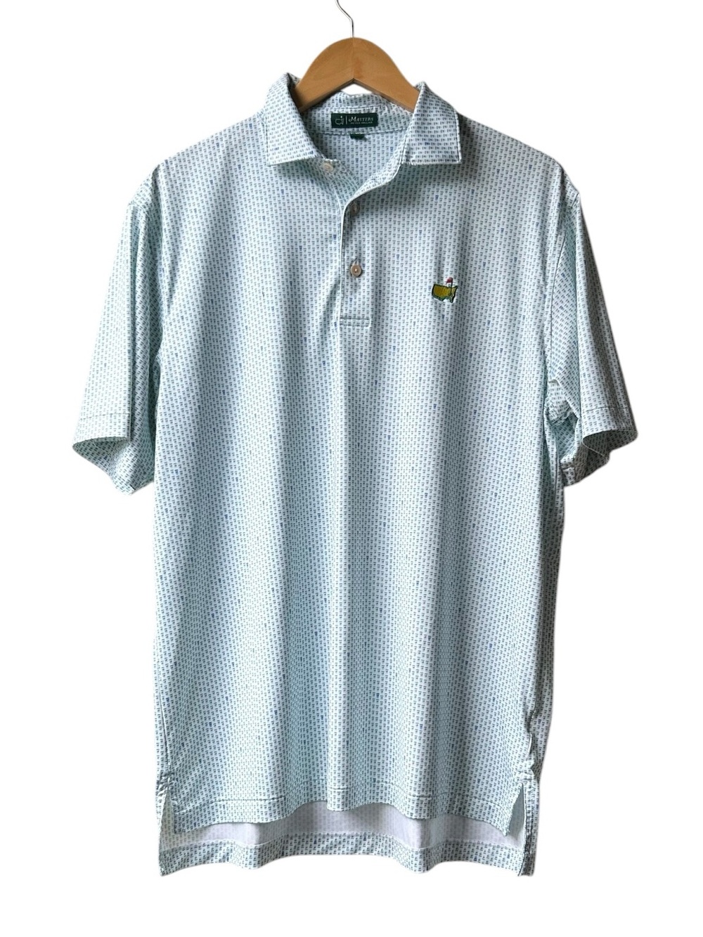 2024 Masters Peter Millar Plastic Cup Pattern Performance Golf Shirt Polo Sz M
